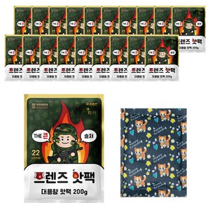 인라이프 국내 제조 포켓형 THE 큰 솔저 프렌즈 핫팩 200g, 20개