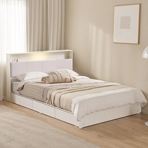 잉글랜더 SAF 에버딘 패브릭 LED 수납 침대 프레임 + 스탠다드 매트리스 세트 방문설치