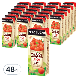 남양과수원 제로 사과, 190ml, 48개