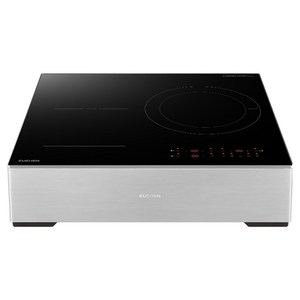 쿠첸 빌트인 IH BLACK 3400 대화구 인덕션 3구 블랙 + 스탠드케이스 실버 150mm 세트 방문설치