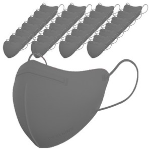 필나인 라이트 핏 2D 보건용 마스크 대형 KF94, 1매, 시크그레이, 50개