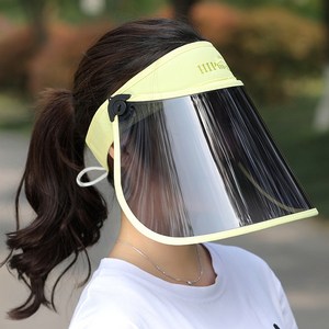 에이빅 여성 와이드 썬캡 투명 썬바이저