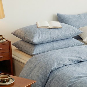 지베딩 파스텔 피치스킨 베개커버 2p + 구름 베개솜 2p 세트