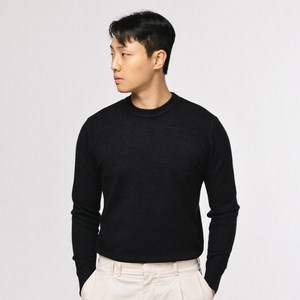 엘엑스티 남성용 소프트 라운드 울 니트 스웨터