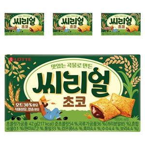 롯데웰푸드 씨리얼 초코, 42g, 4개