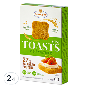 디아토스타 통밀토스트 비스킷, 120g, 2개