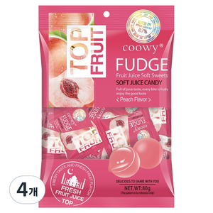 쿠위 탑젤리 복숭아맛, 80g, 4개