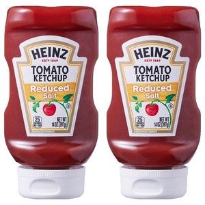 하인즈 리듀스드 솔트 토마토 케첩, 397g, 2개