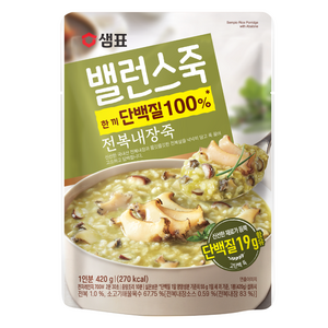 샘표 밸런스죽 전복내장죽, 420g, 1개