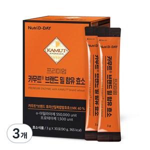 뉴트리디데이 프리미엄 카무트 브랜드 밀 효소, 90g, 3개