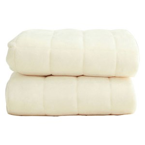 아망떼 소울메이트 플란넬 극세사 침대패드, 크림