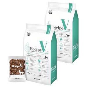 유한양행레시피브이 강아지 처방식 사료, 다이어트+관절+중성..., 1.2kg, 2개