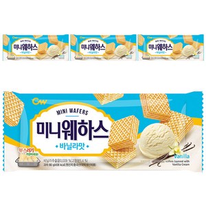청우식품 미니웨하스 바닐라, 80g, 4개