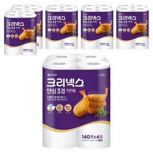 크리넥스 안심 3겹 키친타올, 140매, 24개