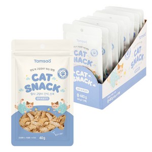 탐사 고양이 간식 스낵, 40g, 혼합맛(참치/닭고기..., 12개