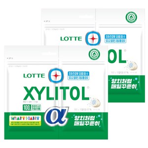 롯데자일리톨 알파 오리지날 껌 리필, 102g, 2개