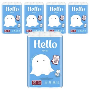 헬로 순수 천연펄프 3겹 데코 롤화장지