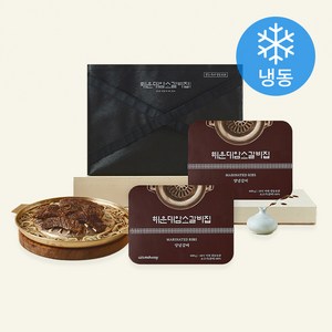 해운대암소갈비집 양념갈비 400g x 2개입 + 감자사리면 180g x 2개입 세트 (냉동), 1세트
