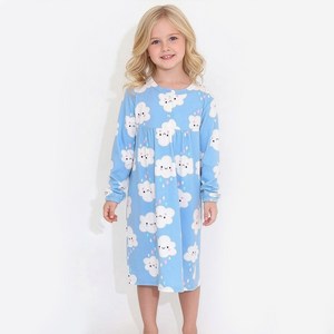 프리미에팜 여아용 구름 피치기모 원피스 잠옷