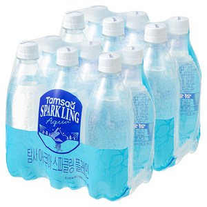 탐사 아쿠아 스파클링 플레인 무라벨, 500ml, 12개