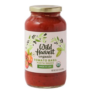 와일드하베스트 유기농 토마토 바질 파스타 소스, 680g, 1개