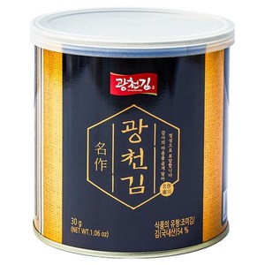 광천김 명작 캔김, 30g, 1개
