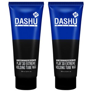 다슈 플레이 3D 익스트림 홀딩 튜브 헤어왁스, 200ml, 2개