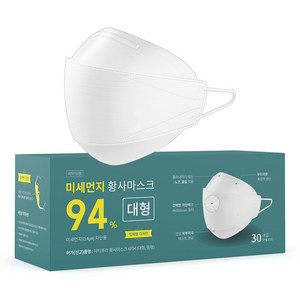 닥터퓨리 KF94 미세먼지 황사마스크 대형, 30개입, 화이트, 1개
