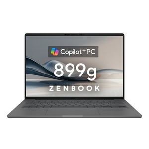 에이수스 Zenbook IcelandGray 약 14인치에 해당함, 스냅드래곤, 512GB, 16GB, WIN11 Home, 2025.02