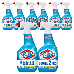 유한락스 욕실청소용 세정제, 600ml, 8개