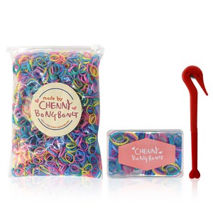 채니봉봉 유아용 대용량 머리끈 100g + 휴대용 케이스 + 고무줄 커터 세트