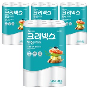 크리넥스 안심 천연펄프 키친타월, 140매, 48개