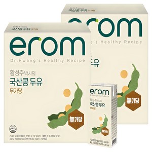 이롬 황성주 박사의 국산콩 두유 무가당, 190ml, 32개