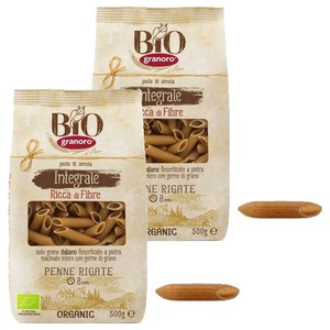 그라노로 유기농 통밀 펜네 리가테, 500g, 2개