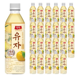양반 유자 제로 pet, 500ml, 24개