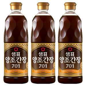 샘표 양조간장 701, 860ml, 3개