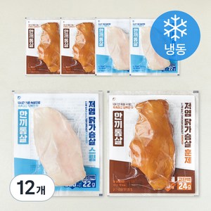 한끼통살 닭가슴살 저염 믹스 (냉동), 100g, 1개입, 12개
