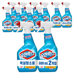 유한락스 욕실청소용 세정제, 600ml, 12개