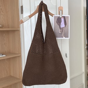 엘쏘 여성용 니트 라탄 그물가방