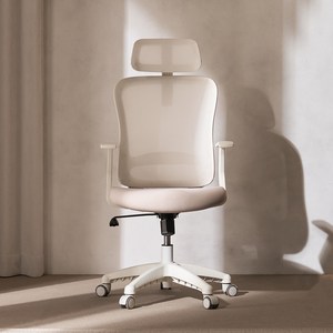 에르먼 S20 HD 사무용 책상 메쉬 의자, 오트베이지, ONE SIZE