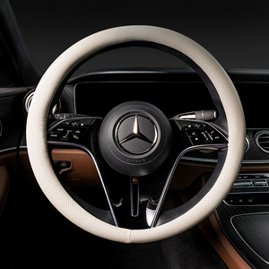 메이튼 자동차 차량용 가죽 핸들커버 순정형, 미스티그레이, 370mm