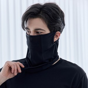 시글락 쿨 메쉬 스포츠 자외선 차단 마스크, FREE, 블랙, 2개