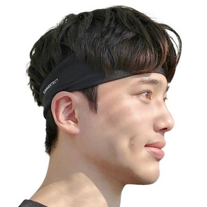 써머텍트 기능성 쿨 헤어밴드, L, 블랙, 2개