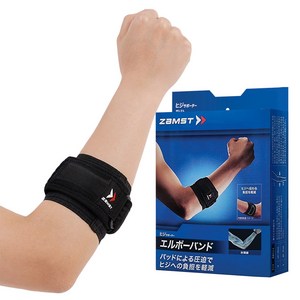 잠스트 엘보밴드 팔꿈치보호대, 블랙, L(26~31 cm..., 1개