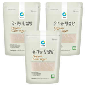 청정원 유기농 황설탕, 1kg, 3개