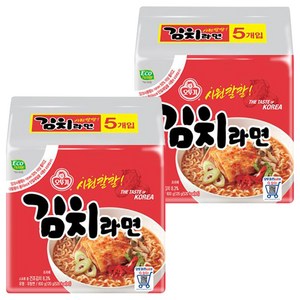 오뚜기 김치라면 120g, 10개, (5개입 X 2개)