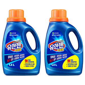 유한젠 산소계 표백제 액체형, 1.4L, 2개
