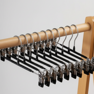 제이밀 논슬립 코팅 치마바지 걸이, 블랙, 10개