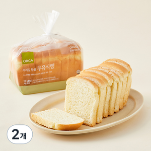 ORGA 우리밀 우유식빵, 240g, 2개