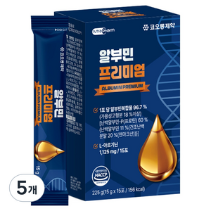 코오롱제약 알부민 프리미엄 15p, 225g, 5개